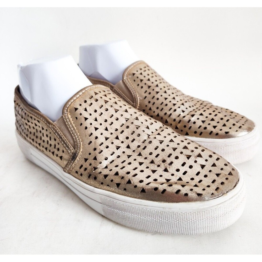 Women’s Metallic Gold Slip-On Sneakers